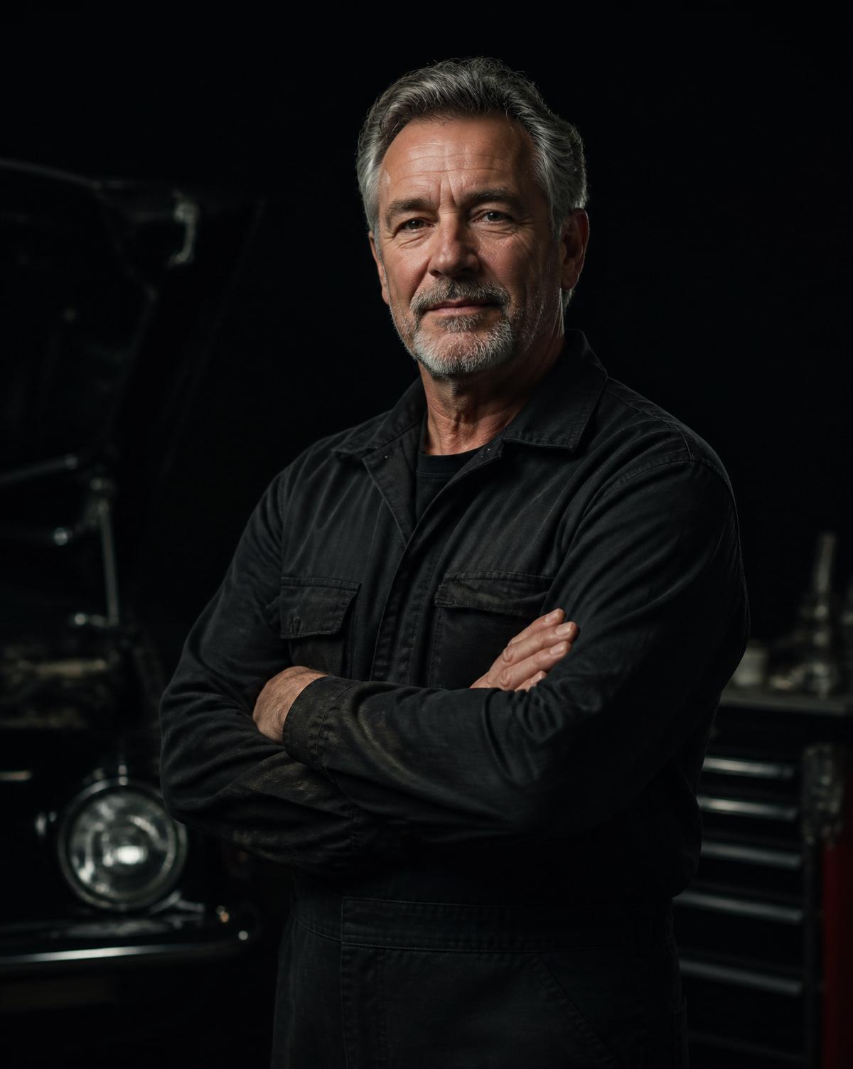 Petros, founder of Elite Collision Centre, in the workshop